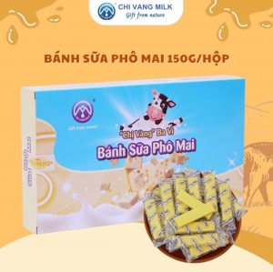 Bánh Sữa Phô Mai Chị Vàng Milk Hộp 150g - Mềm Mịn Tan Nhanh - Đặc sản Ba Vì Cho cả Gia Đình