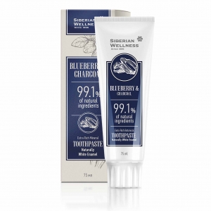 Kem đánh răng Siberian Wellness Blueberry & Charcoal Extra Rich Botanical Toothpaste Naturally White Enamel