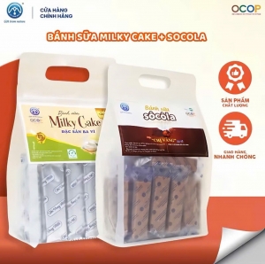 Combo 2 Túi Bánh Sữa Milky Cake + Socola Chị Vàng Milk – Giàu Canxi, Ít Béo – Đặc Sản Ba Vì Cho Cả Gia Đình