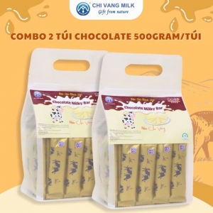 Combo 2 Túi Bánh Sữa Chocolate Milky Bar Chị Vàng Milk 500g – Thơm Ngon, Giàu Dinh Dưỡng - Đặc Sản Ba Vì Cho Cả Gia Đình