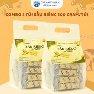 Combo 2 Túi Bánh Sữa Sầu Riêng Chị Vàng Milk 500g - Mềm Mịn Thơm Béo - Đặc Sản Ba Vì Cho Cả Gia Đình