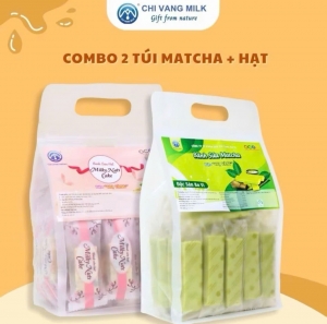 Combo 500g Bánh Sữa Matcha + 500 Bánh Sữa Hạt Chị Vàng Milk - Giàu Năng Lượng – Bữa Ăn Nhẹ Cho Cả Gia Đình