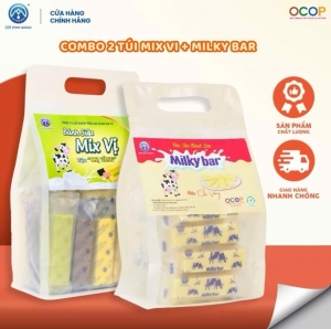 Combo 2 Túi Bánh Sữa Mix Vị + Milky Bar Chị Vàng Milk 500g - Thơm Ngon, Giàu Canxi - Bữa Ăn Nhẹ Dinh Dưỡng Cho Cả Gia Đình