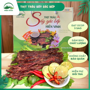 [250g] Thịt Trâu Gác Bếp Hiền Vinh - Thịt Trâu Sấy Chuẩn Vị Tây Bắc Đập Đập Ăn Liền 