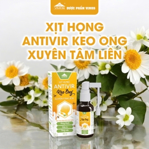 Xịt họng Antivir Keo ong xuyên tâm liên