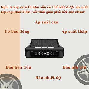 Cảm Biến Áp Suất Lốp Ô Tô MeeOto Gắn Ngoài Cao Cấp Pin Sạc Năng Lượng Mặt Trời Màn Hình LCD Độ Bền 5 Năm Bảo Hành 1 Năm