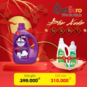 Nước Giặt Cao Cấp Bell Euro Hương Nước Hoa Tinh Tế 4KG Tím