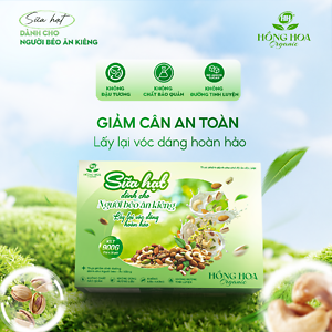 Sữa hạt dành cho người béo ăn kiêng Hồng Hoa Organic