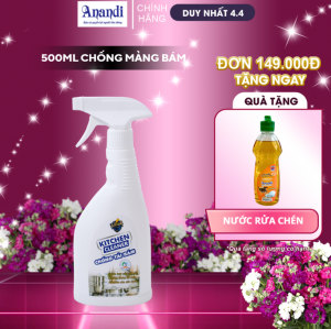 Nước Lau Bếp Anandi chai 500ml – Giải Pháp Làm Sạch Dầu Mỡ Cứng Đầu, an toàn cho da