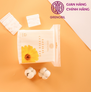 [222 Miếng] Bông Tẩy Trang vuông vàng Grenobil