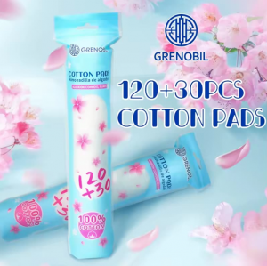 [150 Miếng] Bông Tẩy Trang tròn xanh Grenobil