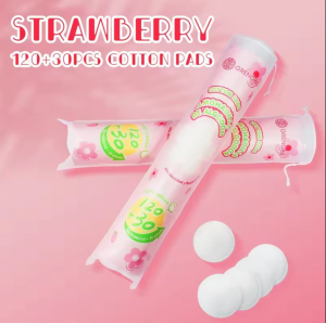 [150 Miếng] Bông Tẩy Trang tròn hồng Grenobil