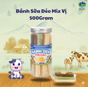 Bánh Sữa MIX MyFarm 500g – Đa Dạng Hương Vị, Tiện Đãi Khách, Lọ Gia Đình Tiết Kiệm
