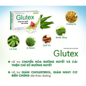 Glutex hỗ trợ hạ nhanh và ổn định đường huyết lâu dài hàng chính hãng hộp 30 viên DƯỢC PHẨM Á ÂU