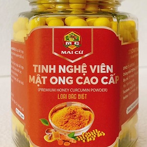 Tinh Nghệ Viên Mật Ong Cao Cấp 350 gram - loại đặc biệt Nguyên Chất Mật ong nhãn và Tinh bột nghệ đỏ