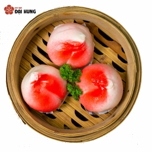 Bánh bao đào nhân trứng sữa