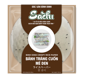 [Đặc sản ngon lành] Bánh tráng cuốn mè đen Sachi 200g