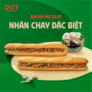 Bánh Mì Que Nhân Chay Đặc Biệt Do’s Bakery – Thanh Nhẹ Dễ Ăn, Phù Hợp Lối Sống Lành Mạnh