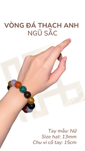 VÒNG ĐÁ THẠCH ANH NGŨ SẮC - Aurora Gemstone Bracelet -