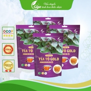 1kg Trà Tía Tô Gold 240 Túi Lọc Trà Thảo Dược Herbal Tea