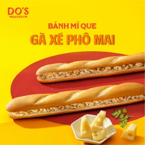 Bánh Mì Que Nhân Gà Xé Phô Mai Do’s Bakery – Béo Mịn Dễ Ăn, Phù Hợp Mọi Lứa Tuổi