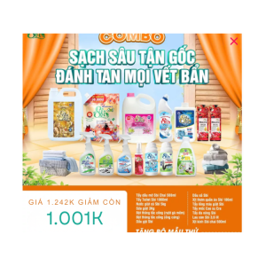 COMBO SẠCH SÂU TẬN GỐC CHO GIA ĐÌNH – ĐÁNH TAN MỌI VẾT BẨN CHỈ 1001K