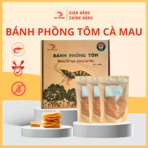 Bánh phồng tôm Cà Mau - Đặc biệt 40% Tôm - Không bột ngọt, không hạt tiêu - Con Tôm Rừng