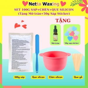 [Tặng 50g Sáp Sticker] COMBO WAX LÔNG TẠI NHÀ KÈM QUE SILICON