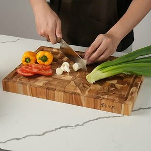 [DC05]  Thớt gỗ teak cao cấp JEIDO cỡ lớn dày 3.8cm KT05 - thớt hình chữ nhật kích thước 38x280x400mm