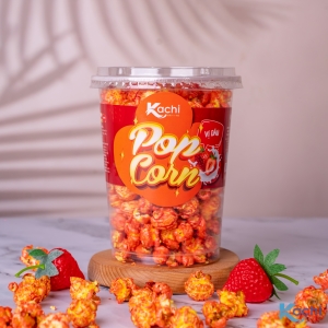 Bắp Rang Bơ Vị Dâu Kachi Hộp 120g – Ngọt Thơm Dâu, Béo Giòn Hấp Dẫn 