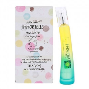 Nước Hoa Immortelle Miss Dalat 50 ml. Hương Hoa , trái , da , thuốc lá , gỗ  , ấm áp trẻ trung , gây ấn tượng mạnh và sang trọng  