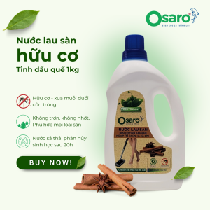 Nước lau sàn hữu cơ tinh dầu Quế OSARO Chai 1kg