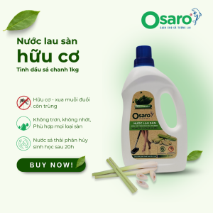 Nước lau sàn hữu cơ tinh dầu Sả Chanh OSARO - Chai 1kg