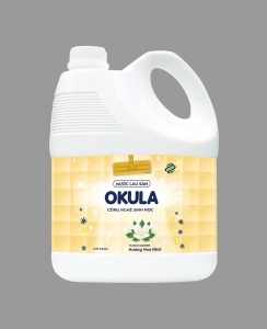 Nước Lau Sàn OKULA Hương Hoa Nhài 3.6KG – Diệt Khuẩn Sinh Học – Sạch Thơm Sáng Bóng