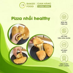 Pizza nhồi healthy Baker Baking không chất bảo quản cho người ăn kiêng, tiểu đường 200g - Baker Food