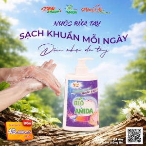 NƯỚC RỬA TAY BIO AMIDA NƯỚC RỬA TAY SINH HỌC 500ML – SẠCH KHUẨN HIỆU QUẢ, DƯỠNG ẨM MỀM MỊN DA TAY