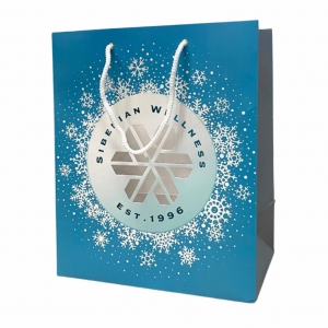 Túi giấy đựng quà Siberian Wellness – màu xanh