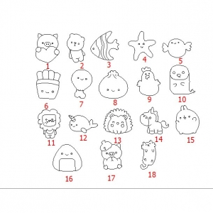 Cá gỗ tô màu trang trí và hình tô màu luyện vẽ sáng tạo cho trẻ em