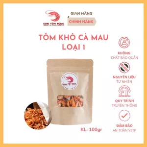 Tôm khô Cà Mau - Loại 1 - 100gr - Con Tôm Rừng