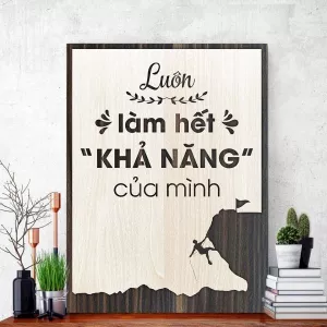 Tranh gỗ decor truyền cảm hứng