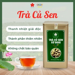 Trà Củ Sen Xứ Đoài 100g – Trà Thảo Mộc Thanh Nhiệt, An Thần, Dễ Uống Mỗi Ngày