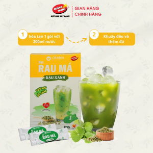 Hộp Rau Má Đậu Xanh ORAMA – Đường 0 calo ( 3g x 14 gói/ hộp)