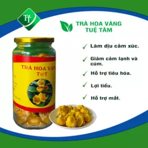 TRÀ HOA VÀNG TUỆ TÂM (Hỗ trợ mắt, hỗ trợ tiêu hóa, lợi tiểu, giảm cảm lạnh và cúm, làm dịu cảm xúc)