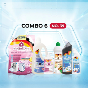 Combo 6 No39 Nước giặt xả, nước rửa tay, nước rửa chén, nước tẩy mốc, nước lau sàn, nước tẩy toilet Usefull Day