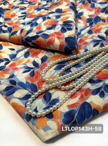 RAMY Vải linen tưng hoạ tiết hoa lá - LTL0P143H