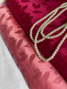 RAMY Vải lụa tơ tằm hoạ tiết lá - LTS5JL