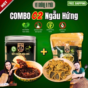 Combo 1 Cơm Cháy 220gr Ngẫu Hứng & 1 Hộp Sốt Chấm Hoa Quả 250gr Đậm Đà – Ăn Chơi Cũng Cuốn- Vợ Chồng A Phủi 