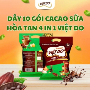 CACAO SỮA HÒA TAN 4IN1 VIỆT DO 24G – THƠM NGON NGUYÊN CHẤT, TIỆN LỢI