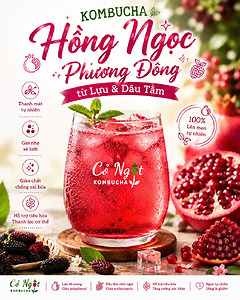 KOMBUCHA HỒNG NGỌC PHƯƠNG ĐÔNG – LỰU & DÂU TẰM TỰ NHIÊN