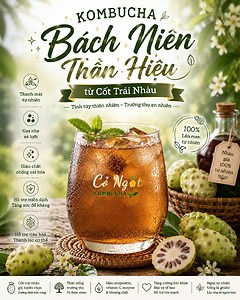 KOMBUCHA BÁCH NIÊN THẦN HIỆU – TỪ CỐT TRÁI NHÀU TỰ NHIÊN